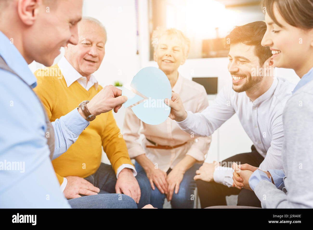 Team building comme traininig pour un développement dans la dynamique de groupe Banque D'Images