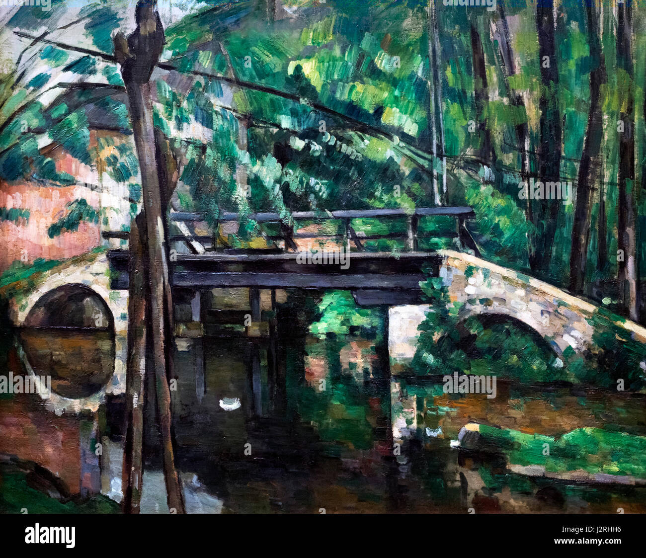Cézanne. La peinture intitulée "Pont de Maincy" par Paul Cézanne (1839-1906), huile sur toile, c.1879 Banque D'Images