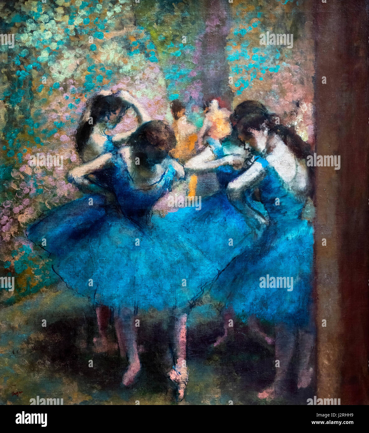 Degas. 'Danseuses' bleues (Blue Dancers) par Edgar Degas, huile sur toile, c.1893 Banque D'Images