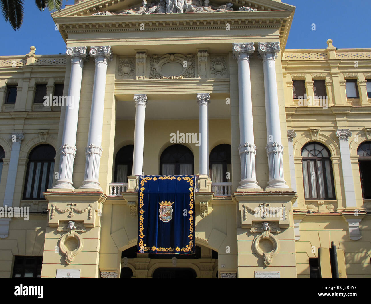 L'hôtel de ville de Malaga, la province de Malaga, Andalousie, Costa del Sol, Espagne, Europe Banque D'Images