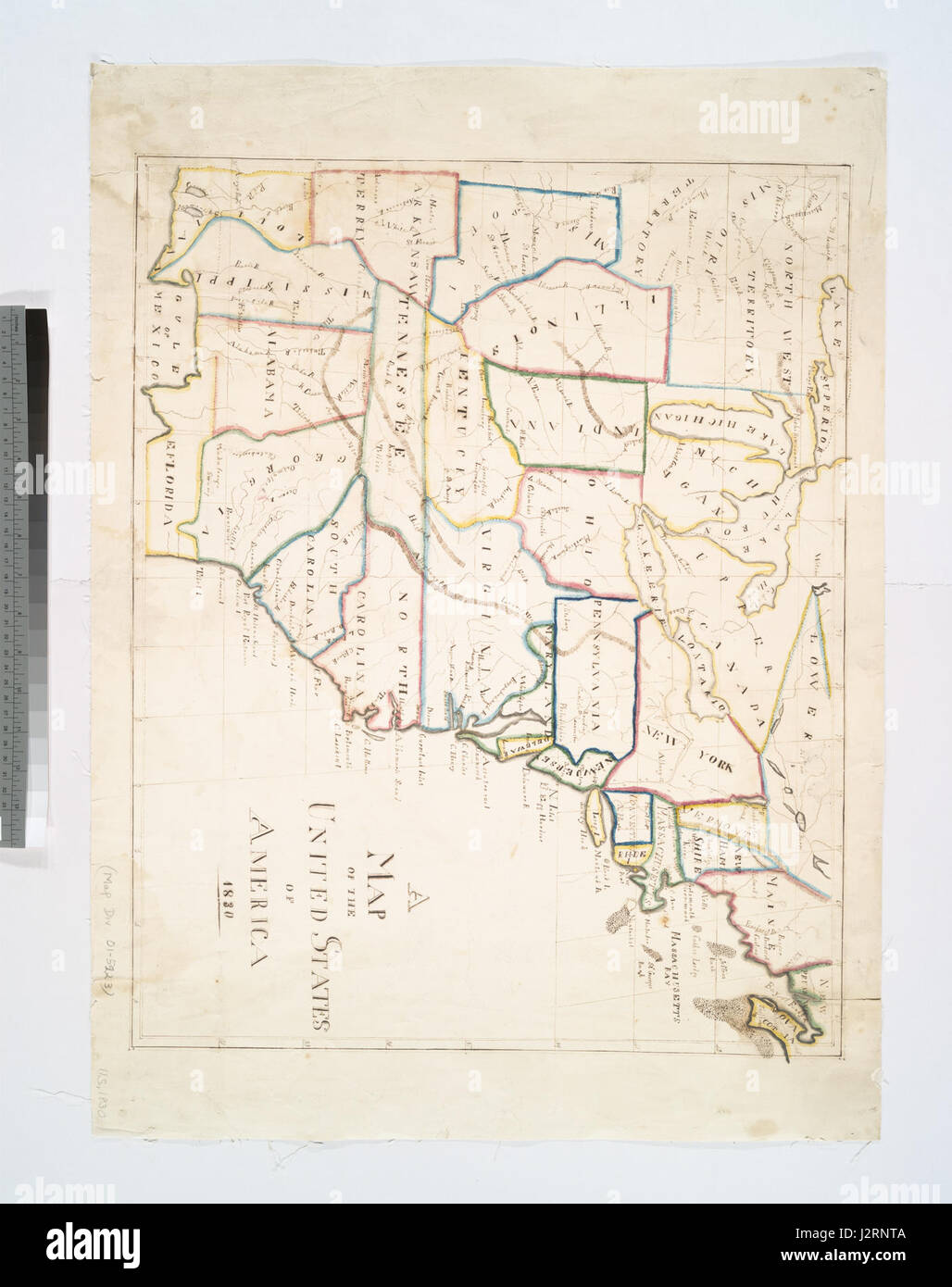 Une carte des États-Unis d'Amérique, 1830 (NYPL b15108657-434873) Banque D'Images