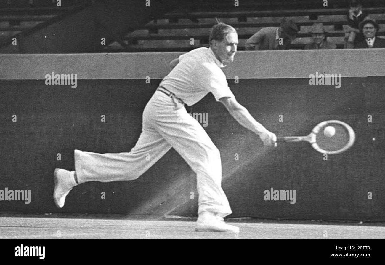 Joueur de tennis allemand Von Cramm, Home and Away, 1937 Banque D'Images