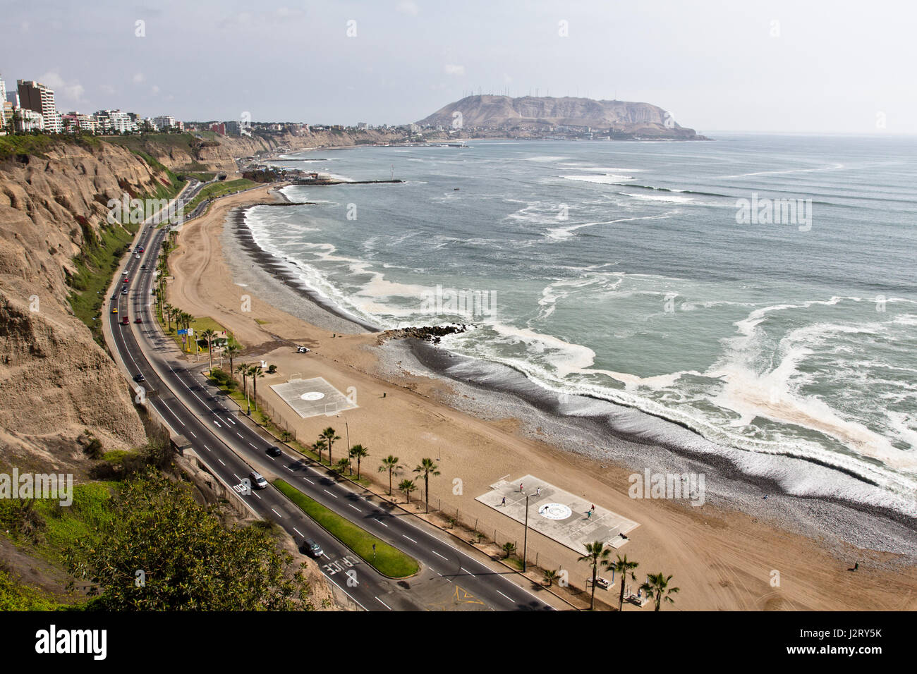 Lima Pérou, paysage urbain, Paysage, Île, Côte et Riff Banque D'Images