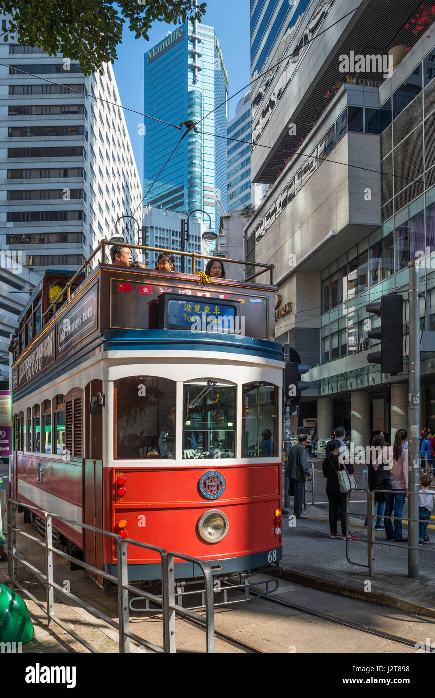 Tram Tour, Causeway Bay, Hong Kong Banque D'Images
