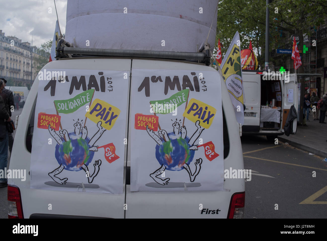 Jour de mai à Paris Banque D'Images