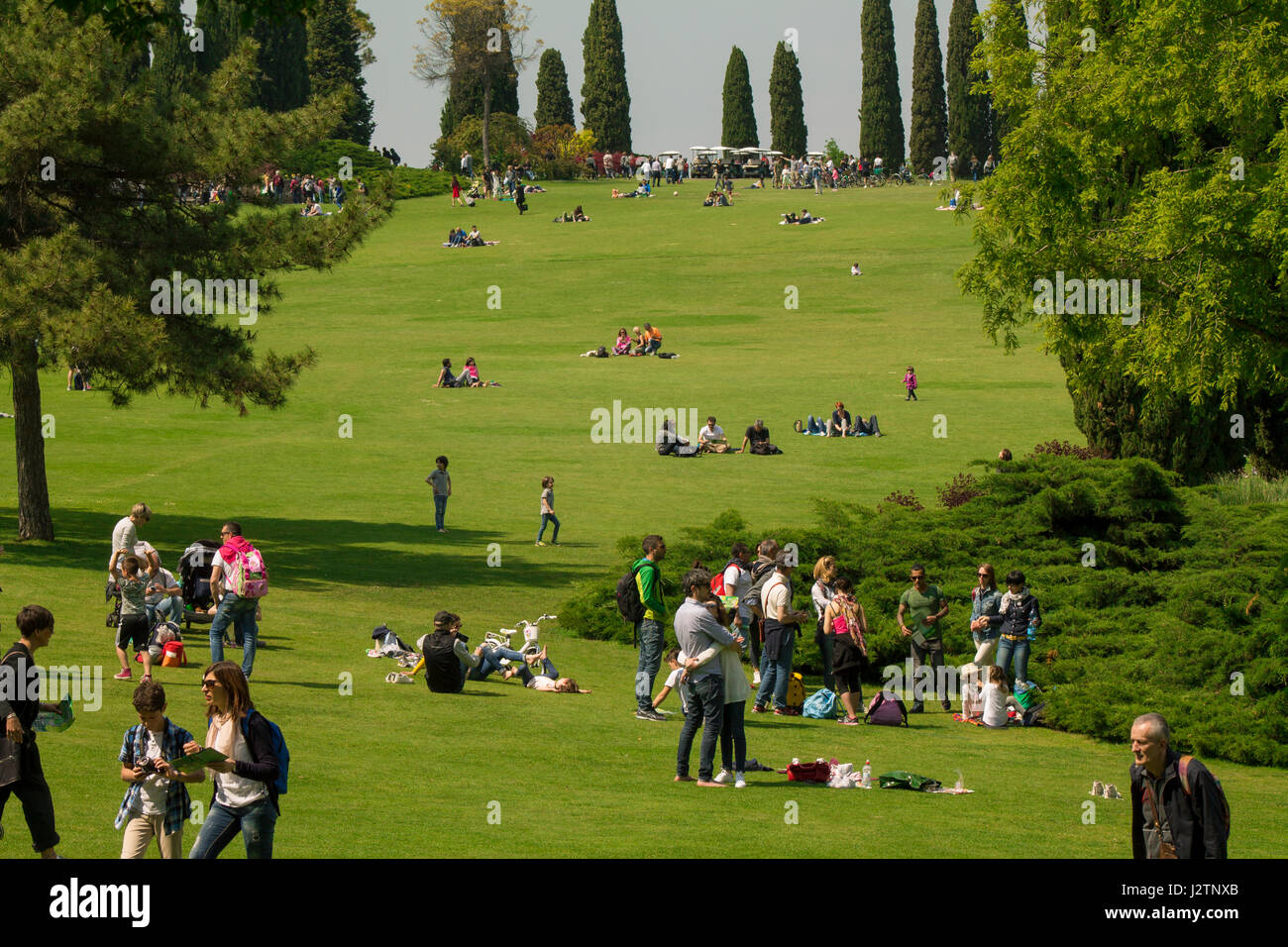 Week-end dans le jardin de parc Sigurta ItalyApril 30, 2017 Banque D'Images