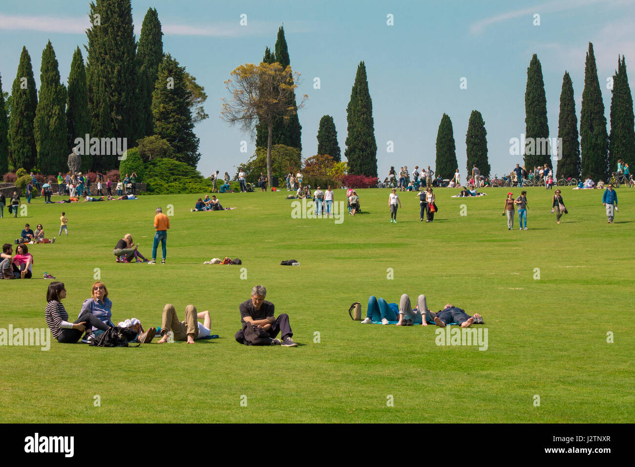 Week-end dans le jardin de parc Sigurta ItalyApril 30, 2017 Banque D'Images