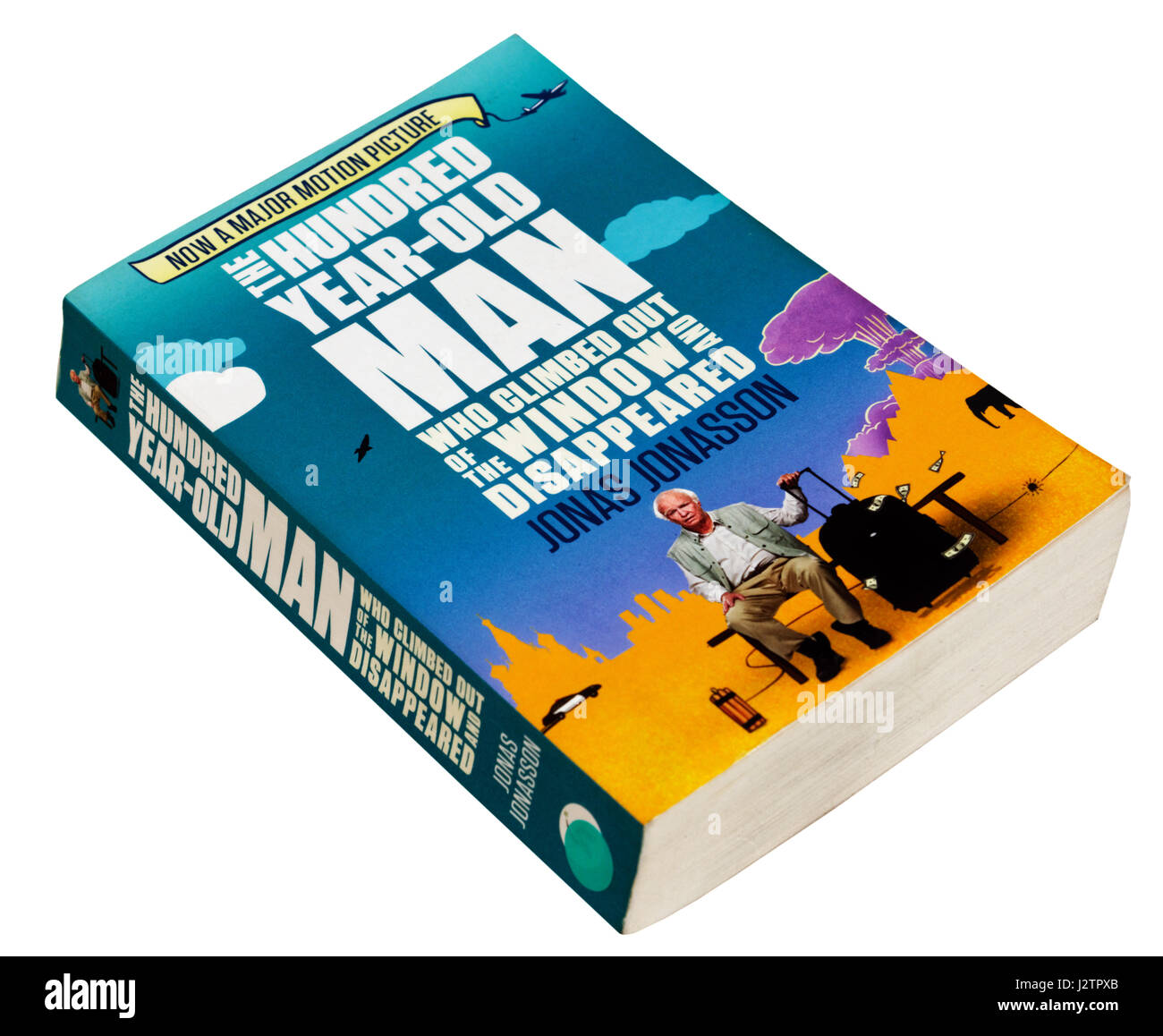 L'homme qui est passé par la fenêtre et disparu par Jonas Jonasson Banque D'Images