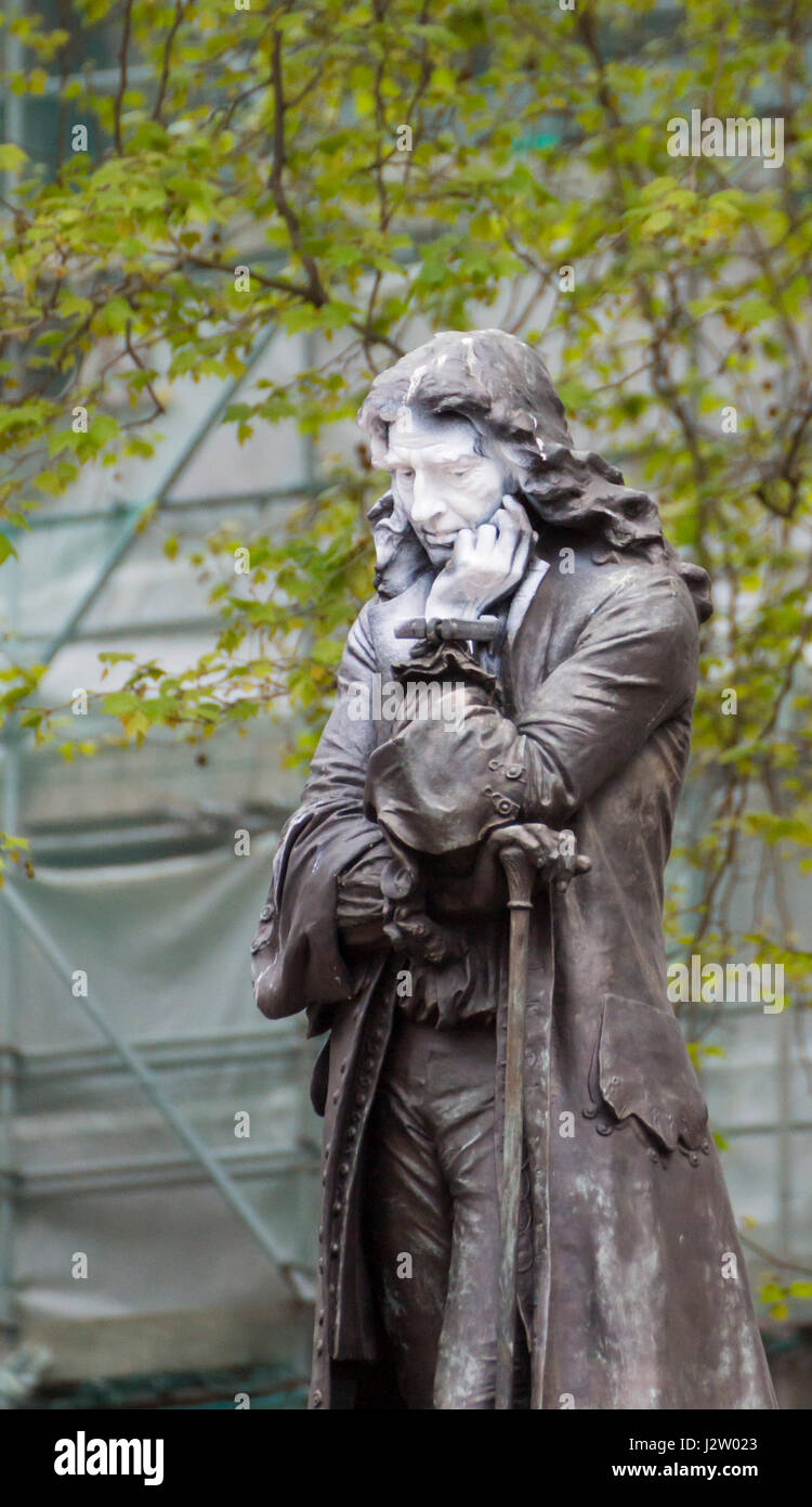 Vues de Bristol qui se rapportent à l'Colston, philanthrope, Marchand et Marchand d'esclave. Statue de Colston dans Statuevandalized 2017 Bristol Centre Banque D'Images