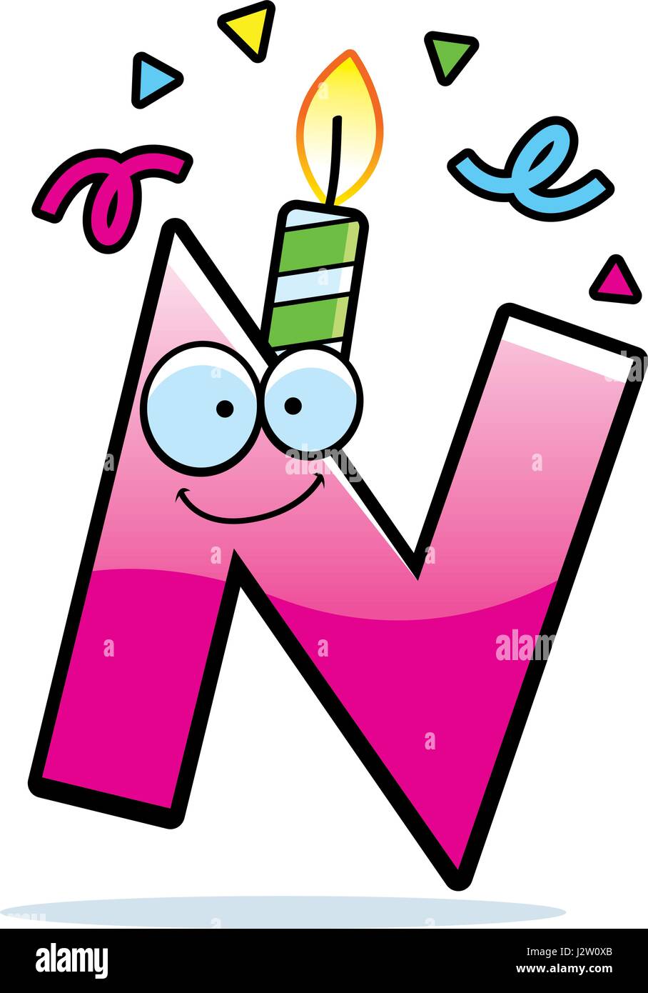 Illustration D Un Dessin D Une Lettre N Avec Une Bougie D Anniversaire Et De Confettis Image Vectorielle Stock Alamy Illustration D Un Dessin D Une Lettre N Avec Une Bougie D Anniversaire Et De Confettis Image Vectorielle Stock Alamy
