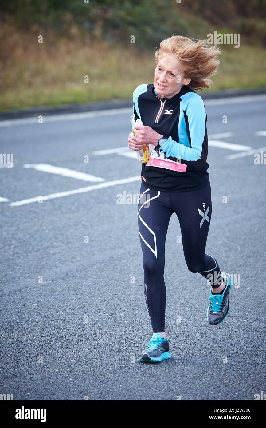 Coureurs dans le demi-marathon d'Oxford 2014 Banque D'Images