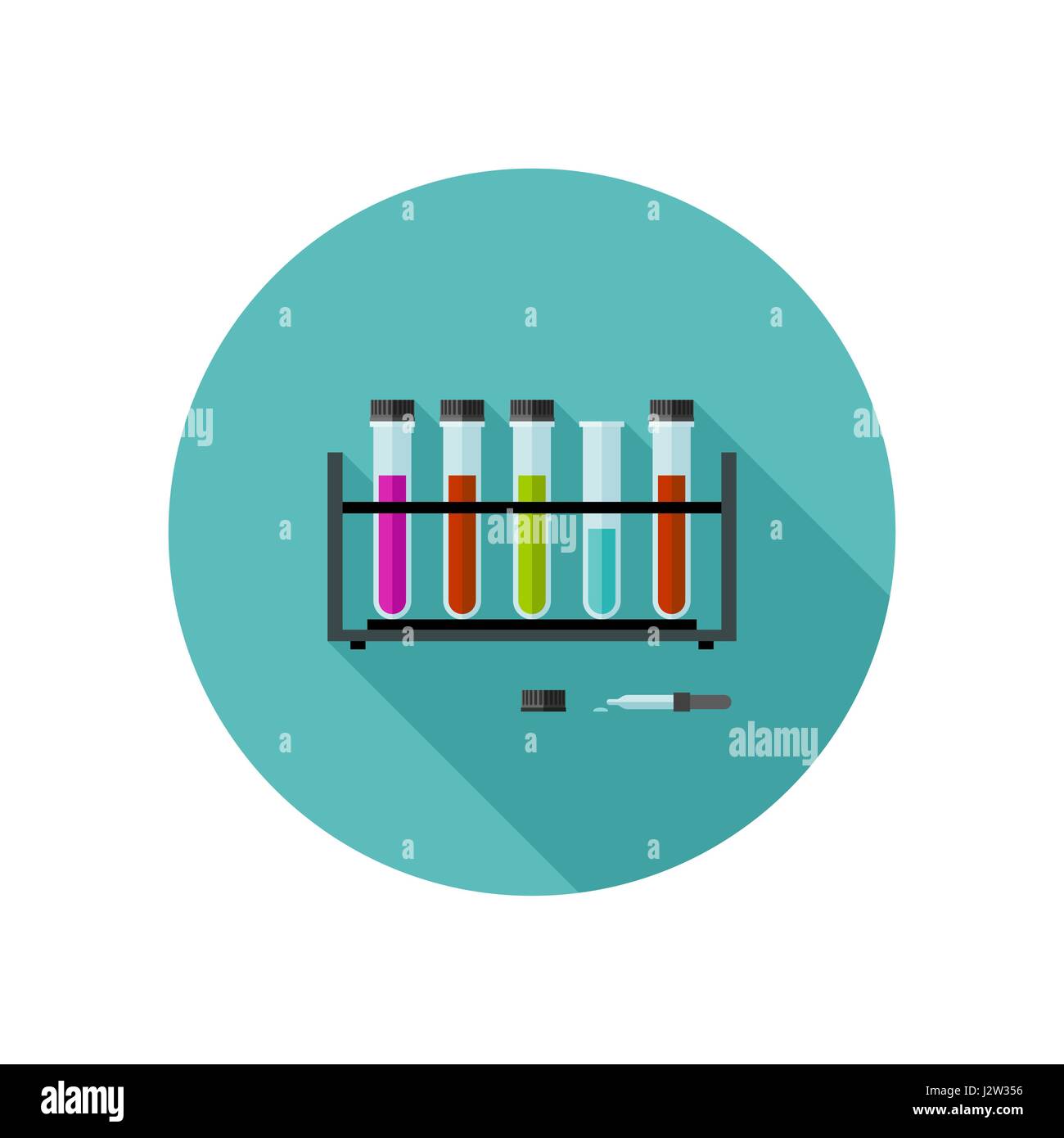 L'icône de laboratoire chimique. Illustration de Vecteur