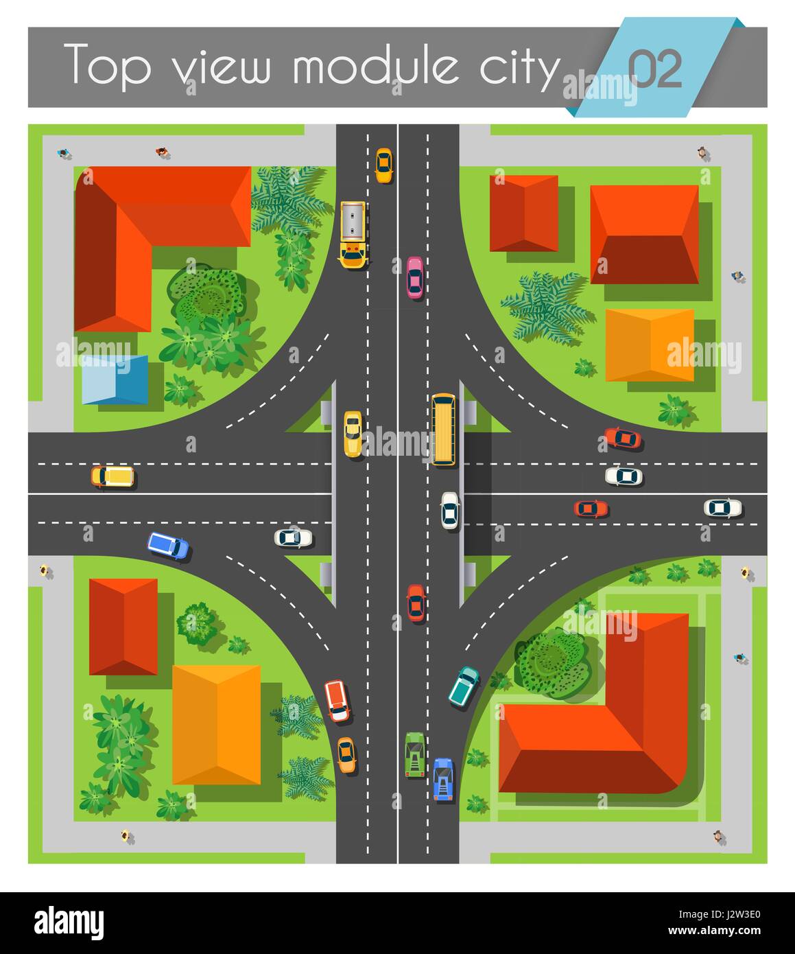 Les routes de jonction de l'autoroute Illustration de Vecteur