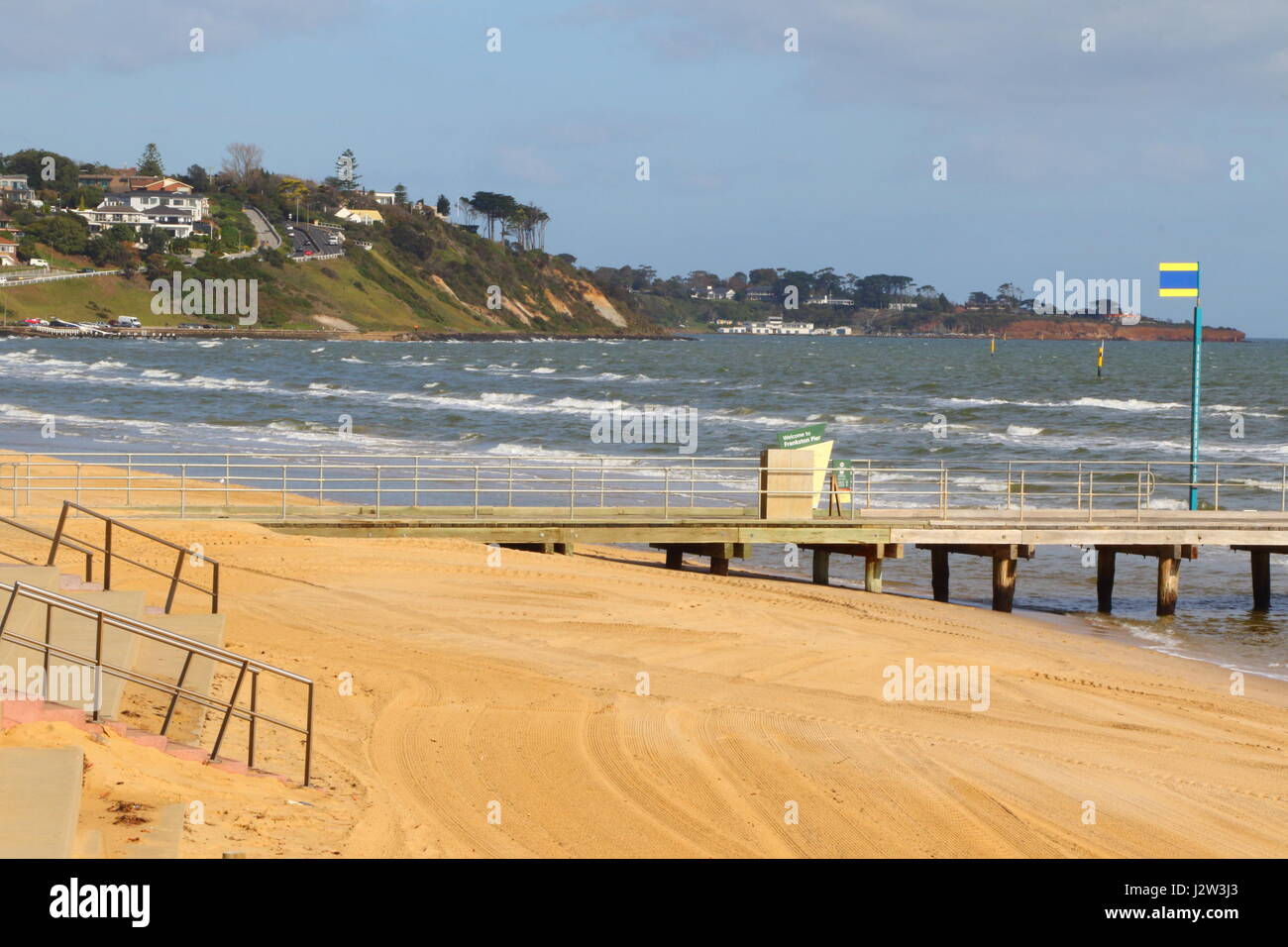 Plage de la ville de Frankston, Victoria, Australie le 13 mai 2016 Photo de Keith Mayhew Banque D'Images