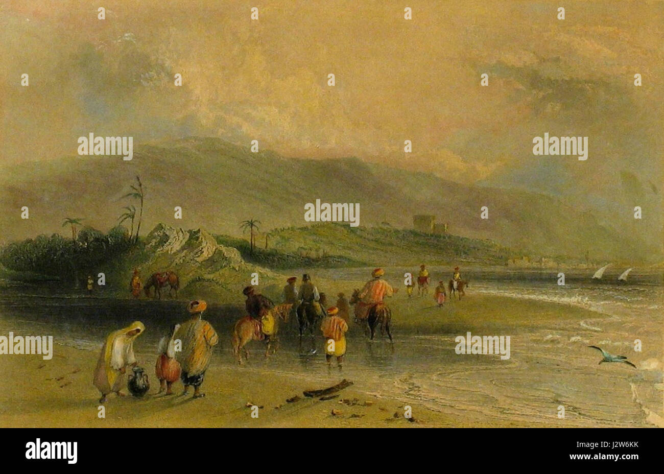 Abu Hawam dire 1- William Henry Bartlett cropped 2 Banque D'Images