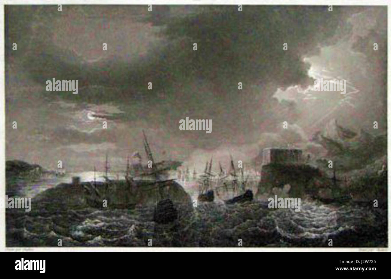 Une référence historique maritime à l'événement de 1711 impliquant Rio Duguay Trouin. Cet incident met en lumière la guerre navale et les opérations maritimes françaises au début du XVIIIe siècle. Banque D'Images