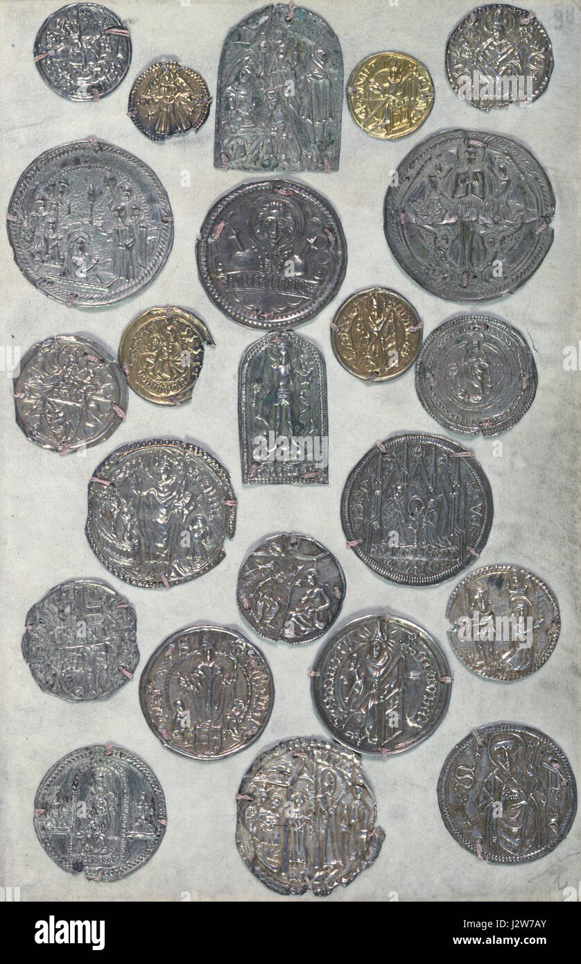 Zilveren 23 pelgrimstekens Banque D'Images