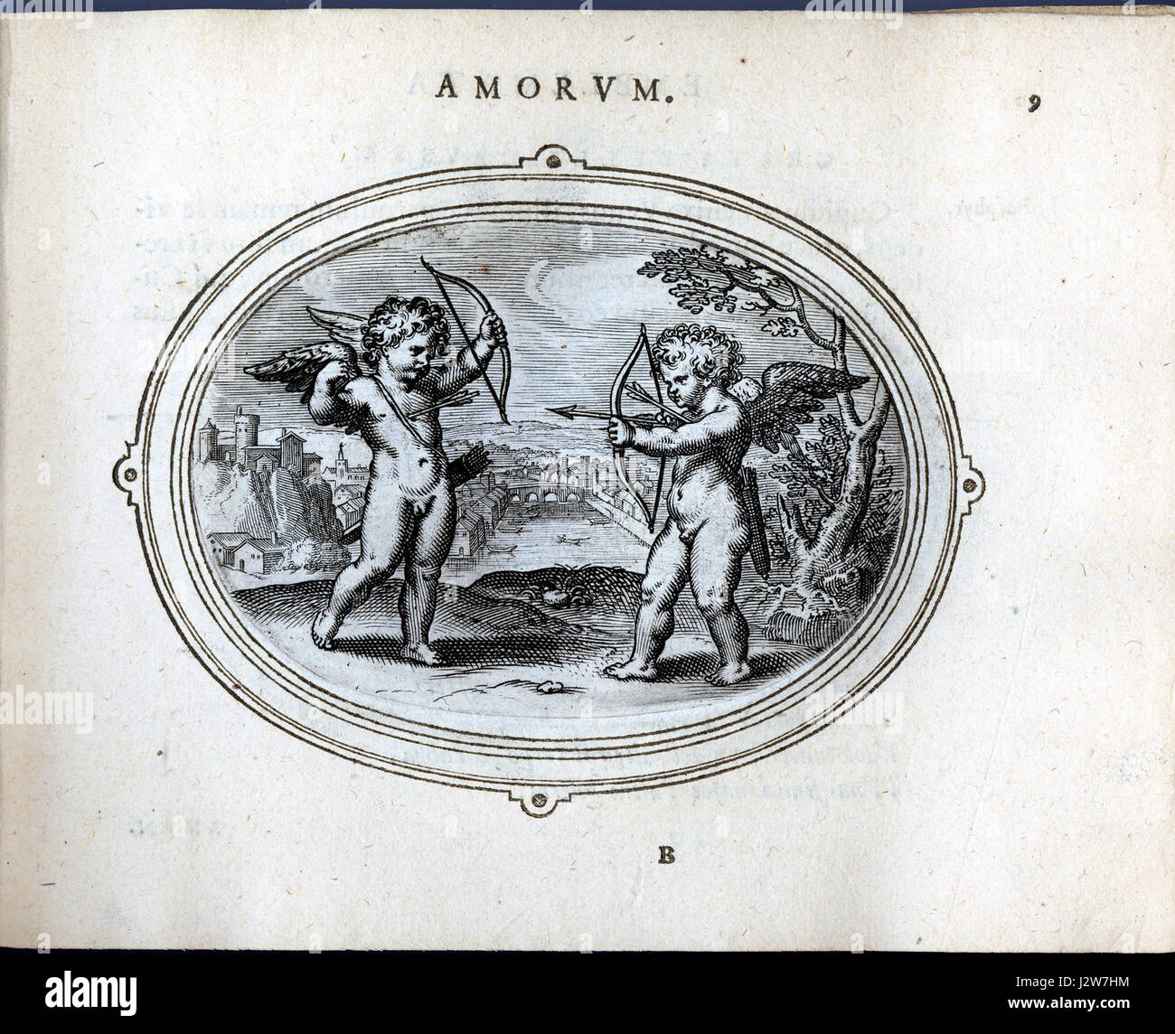 Amorum Emblemata, publié en 1608, est un livre du poète et érudit néerlandais Otto van Veen. Il contient une série d'emblèmes et de gravures liés à l'amour et à l'affection, reflétant l'humanisme de la Renaissance et allégorique Banque D'Images