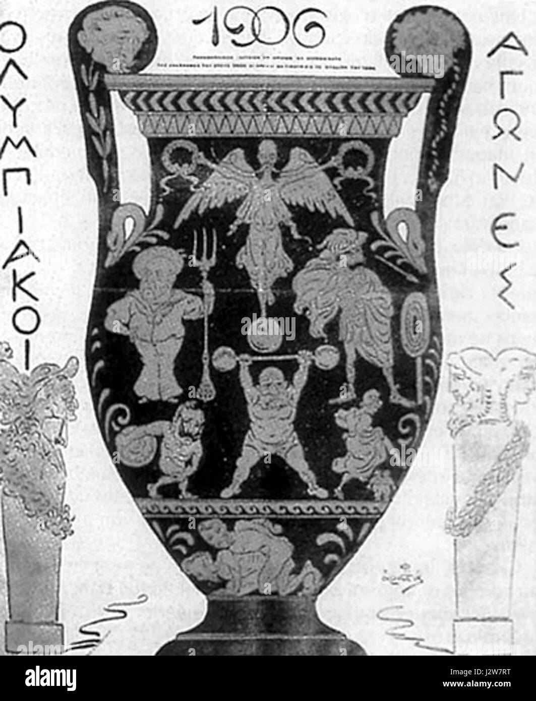 Les Jeux Olympiques de 1906, connus pour leur importance dans l'histoire des Jeux Olympiques, ont été initialement prévus en Italie mais ont été annulés plus tard. Malgré leur annulation, ils restent un événement notable dans l'histoire olympique, reflétant la culture sportive du début du XXe siècle. Banque D'Images