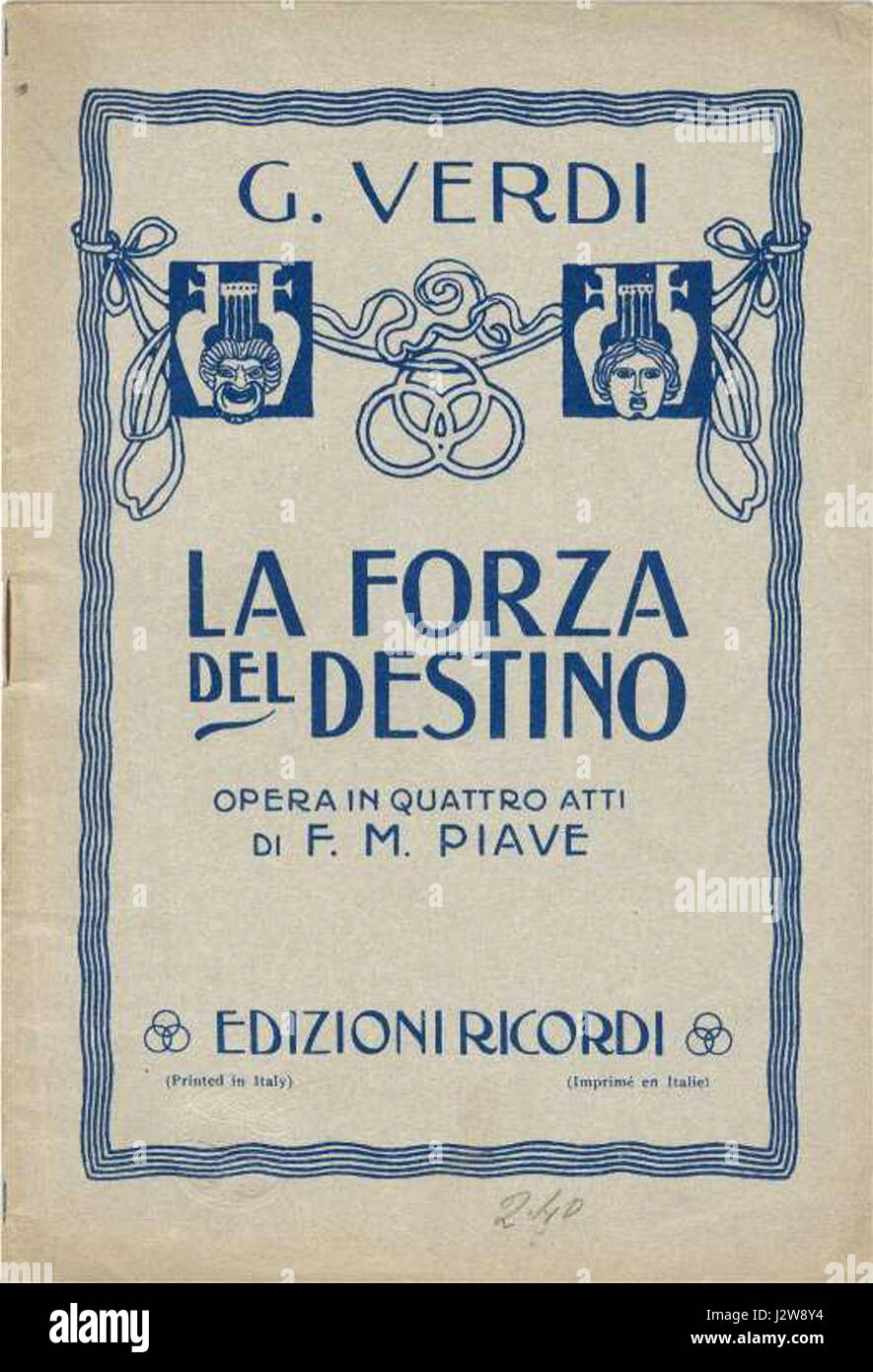 1923-Verdi-La forza del destino Banque D'Images