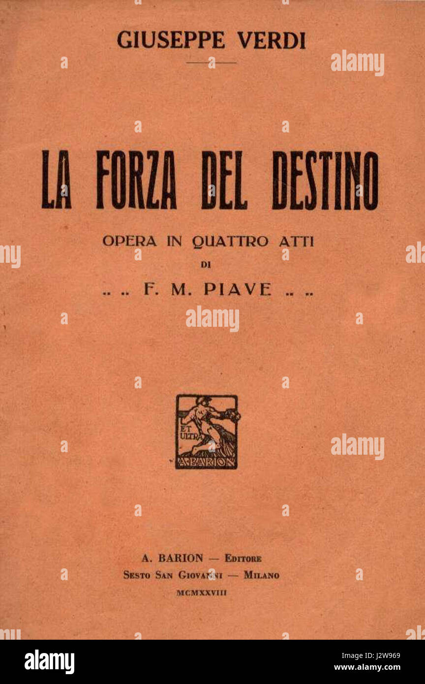 1928-Forza-del-destino Banque D'Images