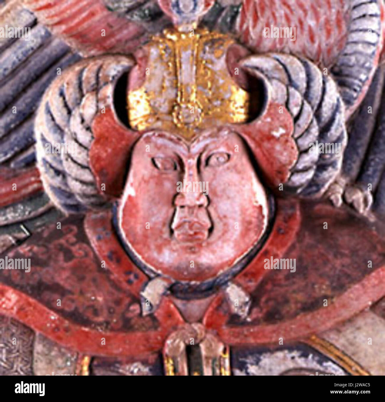 10e siècle Chinese wall panel - détail 02 Banque D'Images