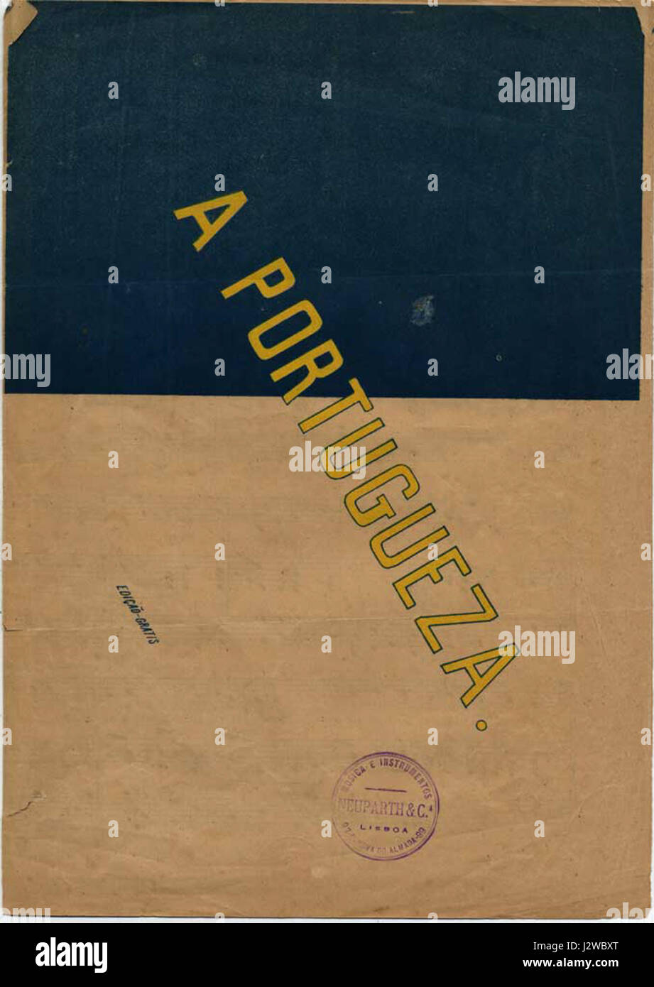 A Portuguesa est une célèbre chanson patriotique du Portugal. Le terme « capa » fait référence à sa couverture, faisant probablement référence à une édition musicale ou à une publication de la chanson, mettant en valeur la fierté nationale du pays. Banque D'Images