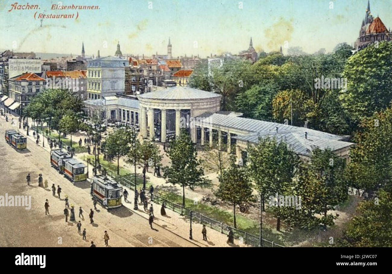 Aachen-Elisenbrunnen-1910 Banque D'Images