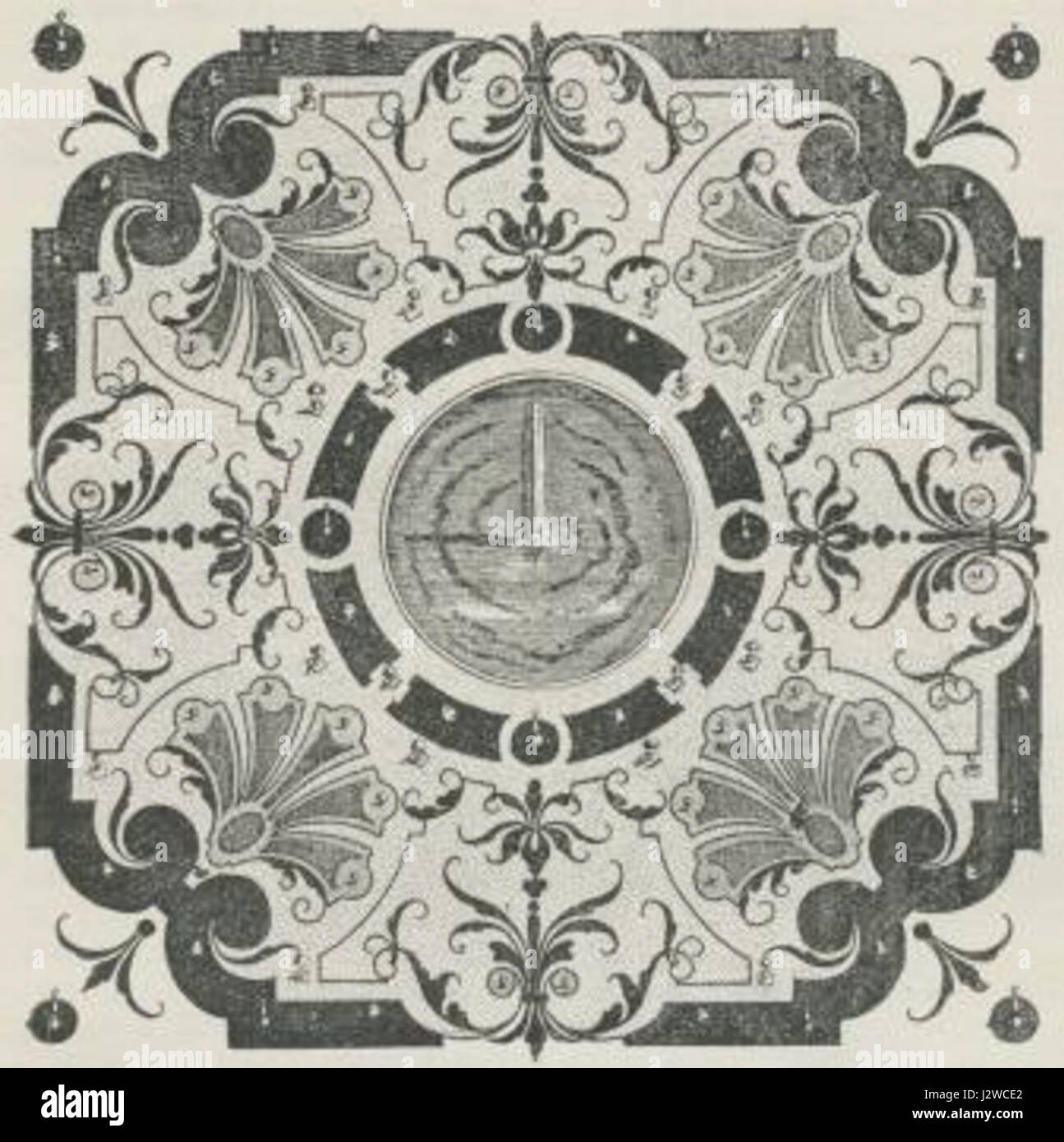 Le parterre français est un aménagement formel de jardin connu pour ses motifs symétriques et ses dessins complexes. Cette entrée représente probablement un exemple classique de la conception française du parterre, commune dans les jardins européens. Banque D'Images