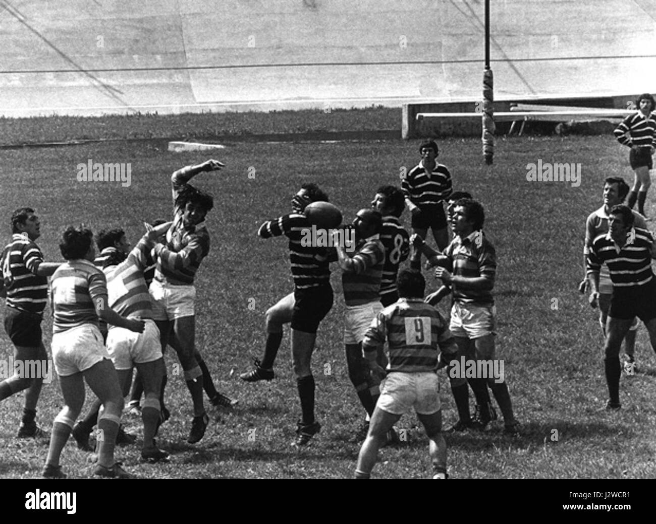 Turin 1976 - Rugby Roma Banque D'Images