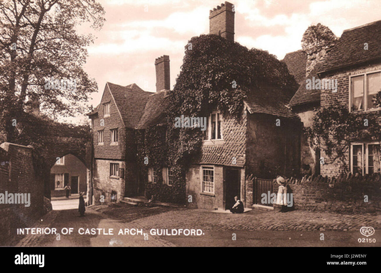19e siècle Musée de Guildford Castle Arch Banque D'Images