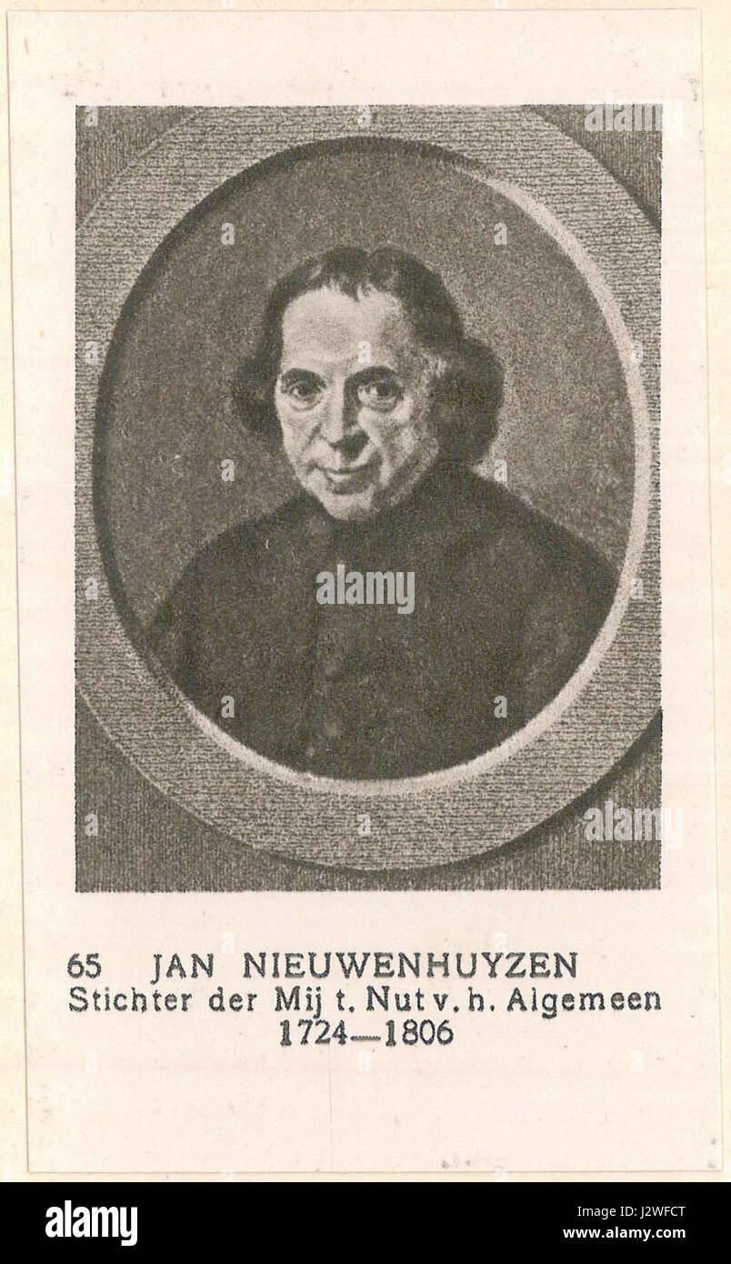 65 Jan Nieuwenhuyzen, Stichter der Mij t. Nut v.h. Algemeen, 1724-1806 Banque D'Images