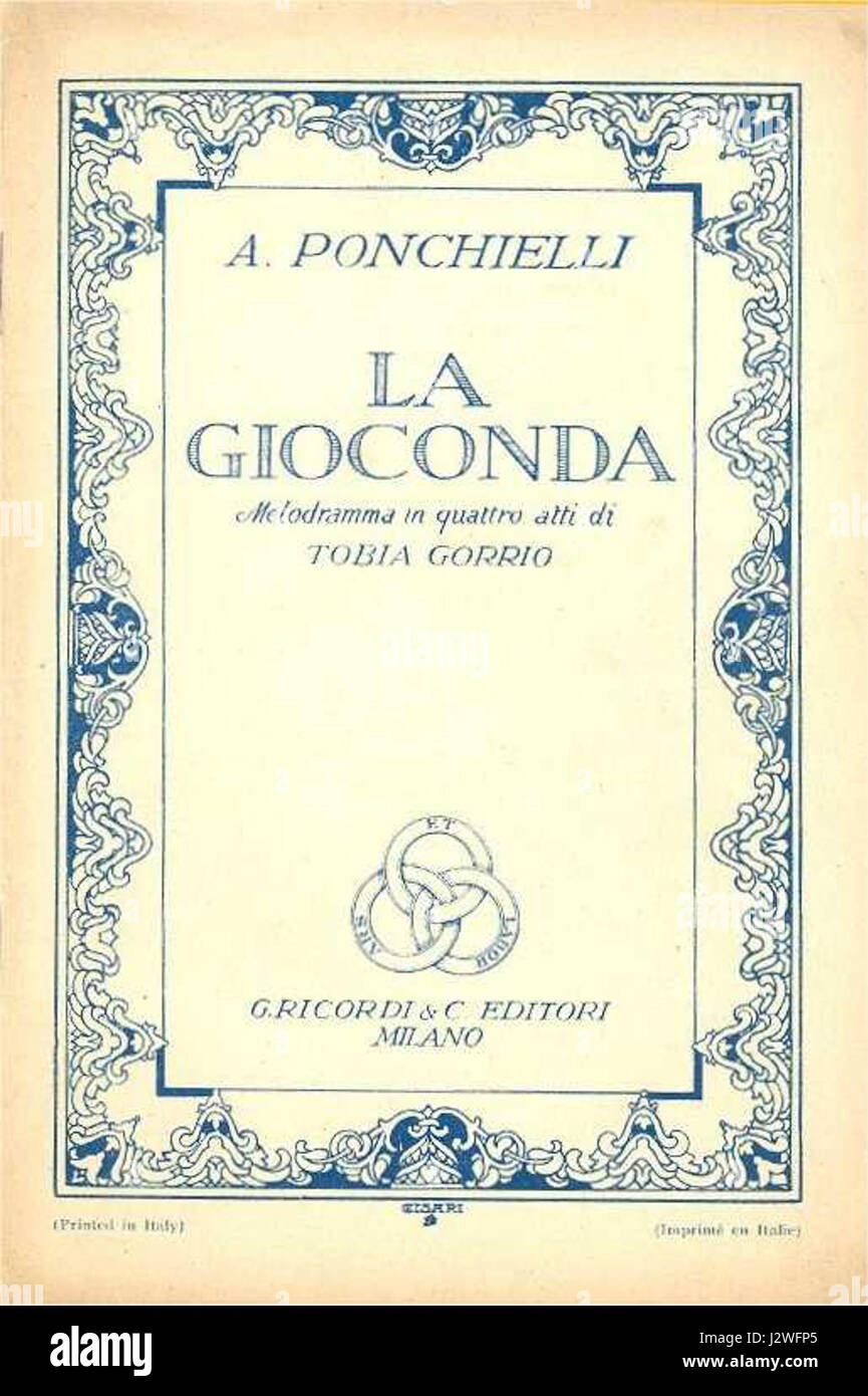 Le titre fait référence à la célèbre peinture « la Gioconda », également connue sous le nom de Joconde, créée par Léonard de Vinci. C’est l’une des œuvres d’art les plus célèbres, réputée pour son expression énigmatique et son importance historique dans le monde de l’ordre Banque D'Images