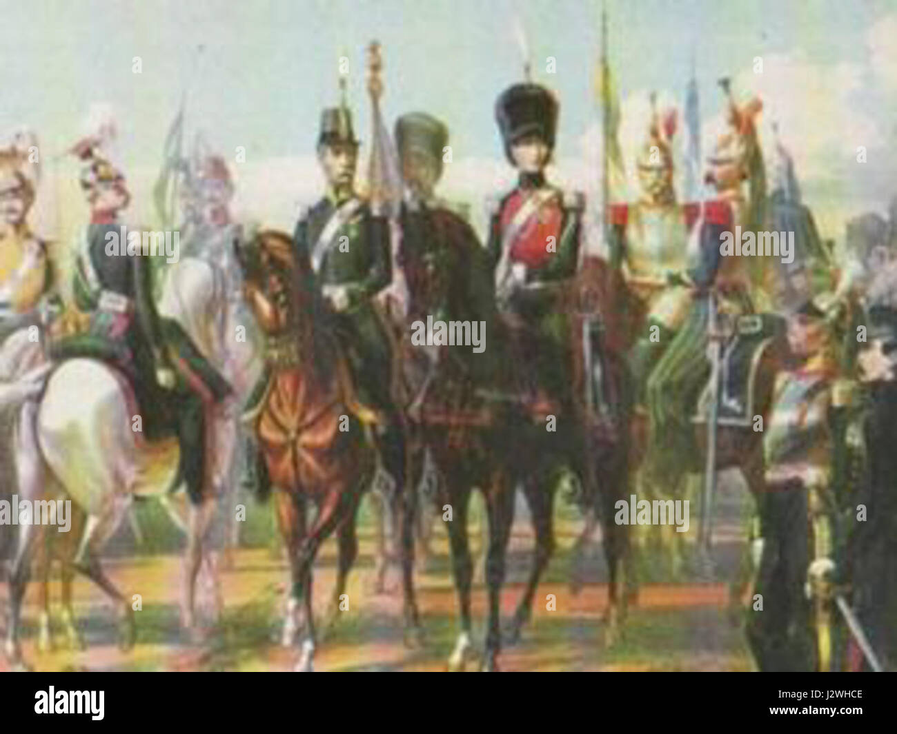 19e siècle cavalerie belge Banque D'Images
