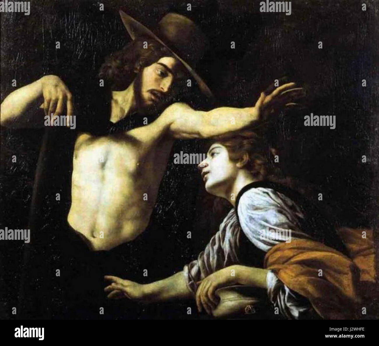 345 Battistello Caracciolo Noli me tangere ca 1620 Museo Civico di Prato Banque D'Images