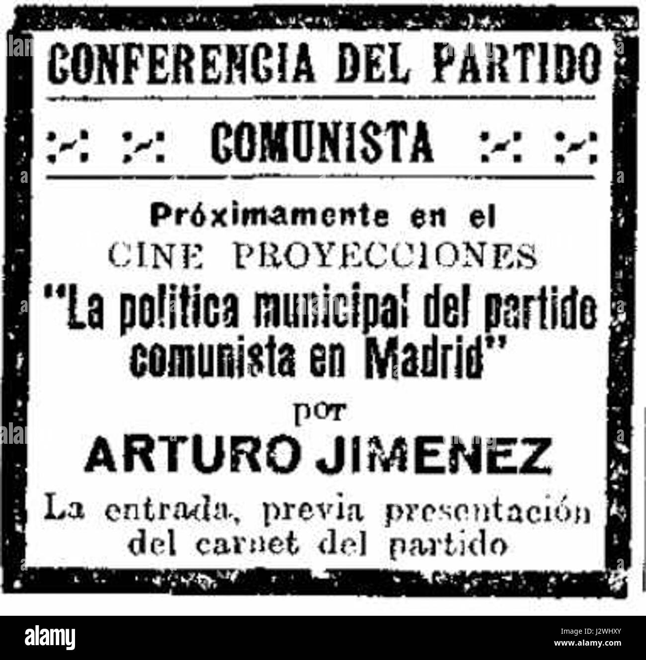 1939-conferencia-del-partido comunista de Banque D'Images