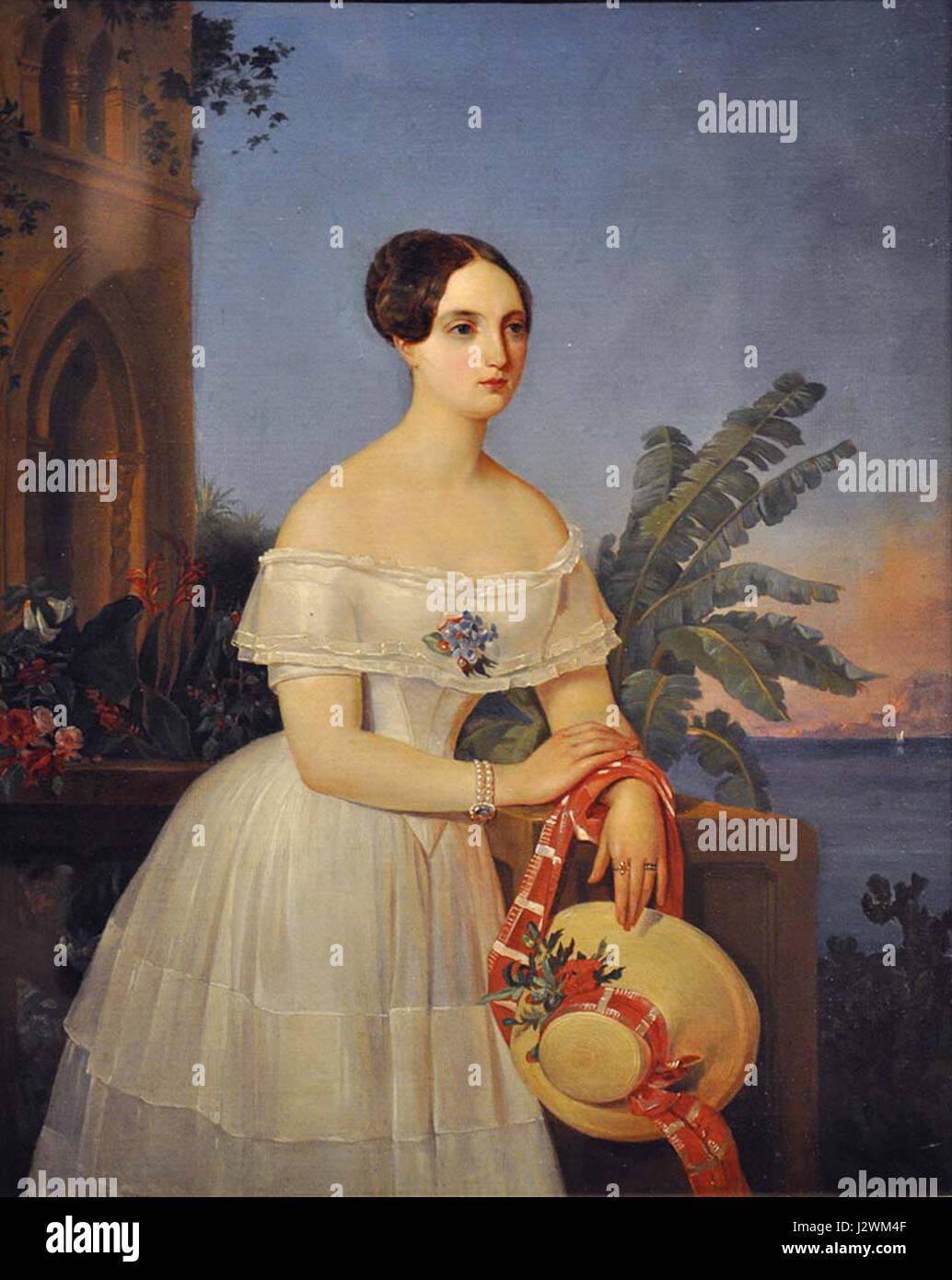 Alexey Tyranov - pas de femme (1841, Koursk gallery) Banque D'Images