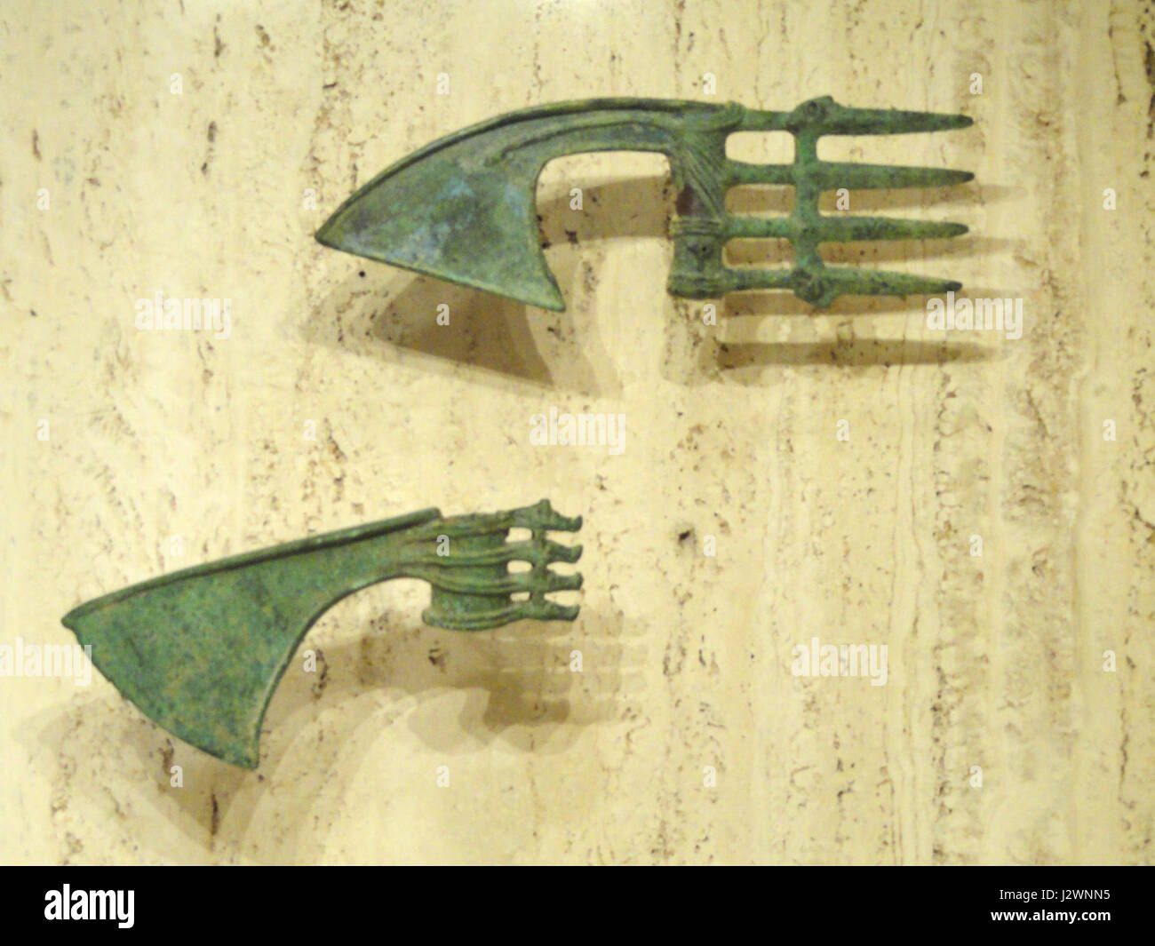 Les têtes de hache, Luristan, au début du Ier millénaire avant notre ère - Nelson-Atkins Museum of Art - DSC08130 Banque D'Images