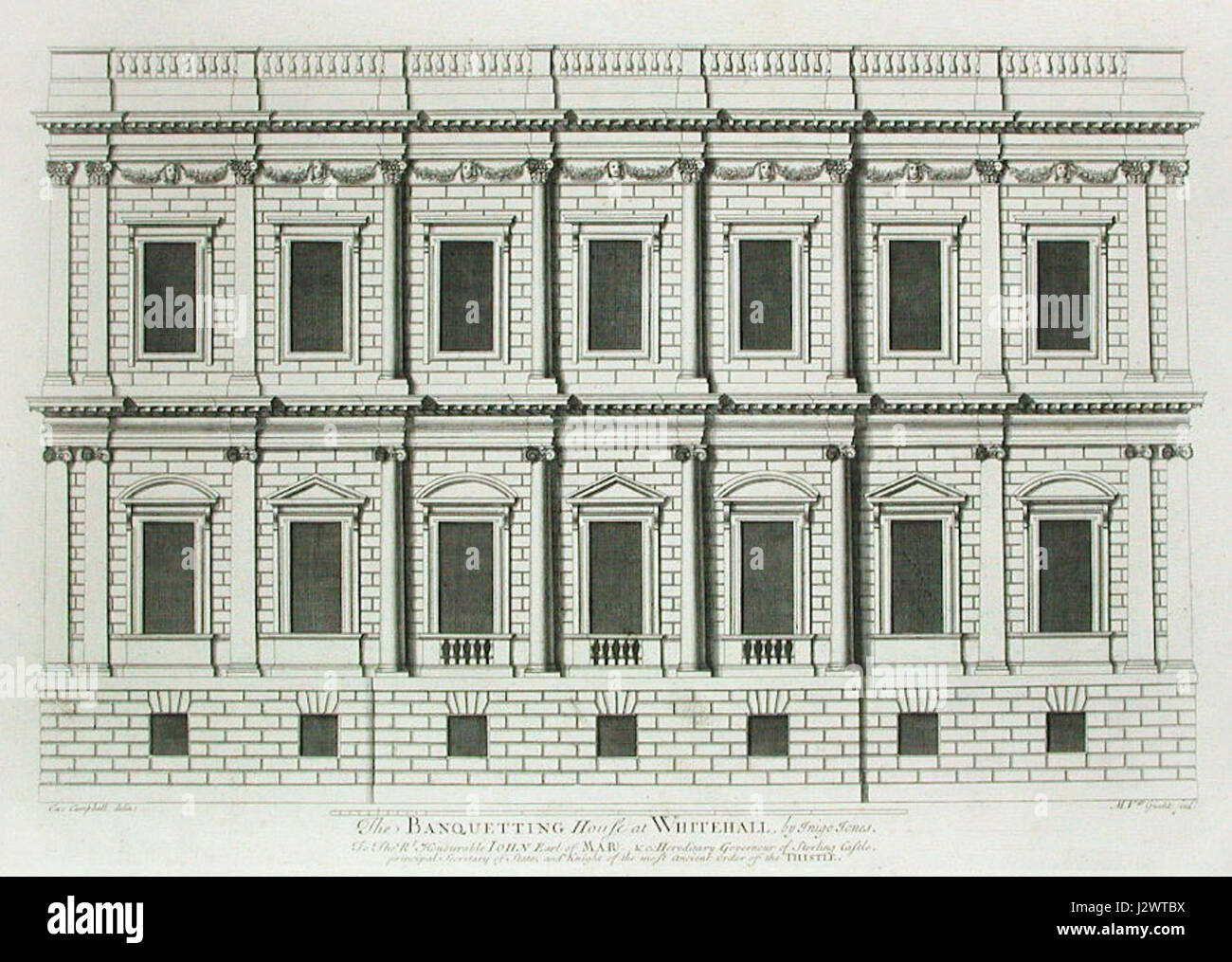 La Banqueting House de Whitehall, Londres, est un site historique emblématique connu pour sa grandeur architecturale. Cette publication éditée souligne sa conception et son importance historique dans l'histoire britannique. Banque D'Images