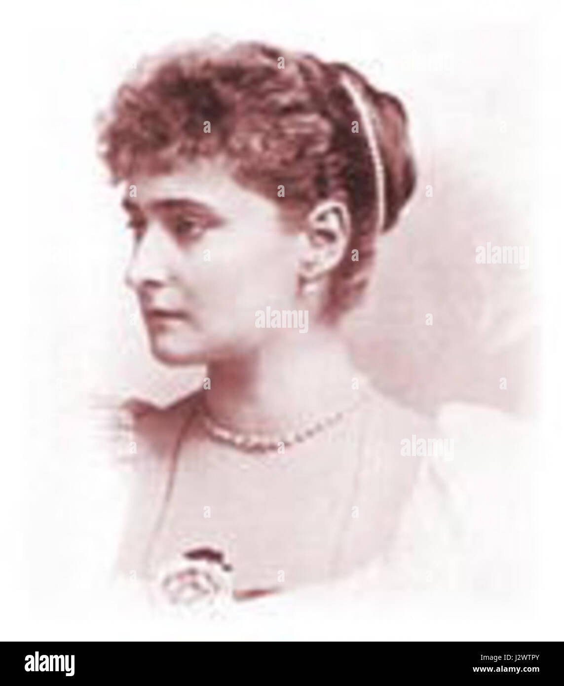 Une biographie d'Alix de Hesse, la dernière tsarine de Russie, détaillant sa vie, son rôle dans l'histoire russe, et son mariage avec le tsar Nicolas Ier Banque D'Images