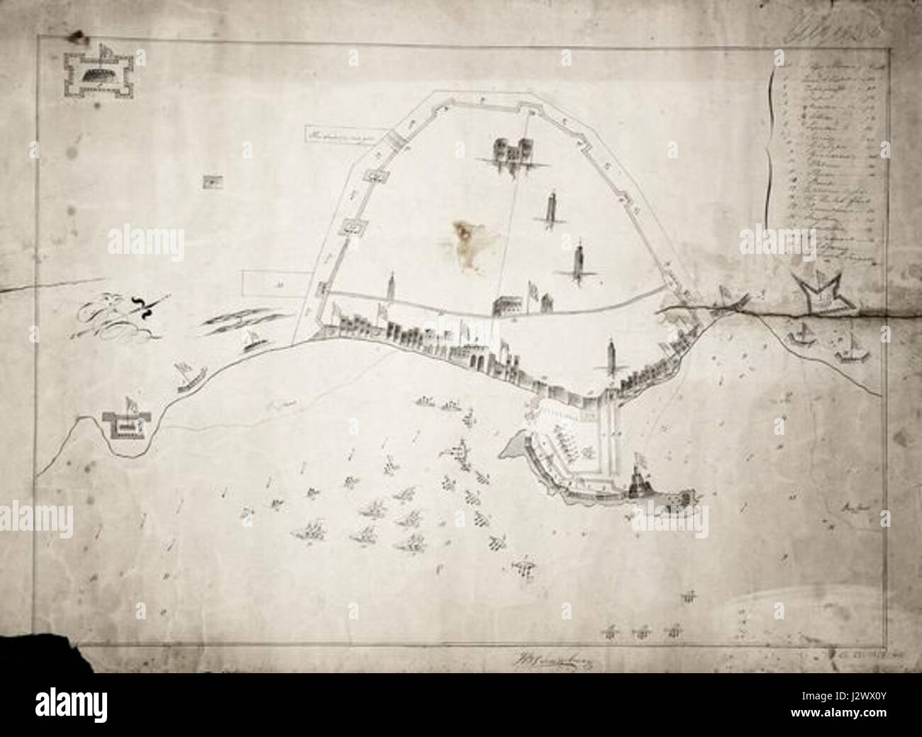 La bataille d'Alger du 27 août 1816 est un engagement militaire important entre les forces de la régence d'Alger et la marine française. La bataille a marqué un moment clé dans les conflits navals du début du XIXe siècle en Méditerranée, contribuant au contexte plus large de l'expansion coloniale européenne et de la stratégie maritime. Il impliquait une action navale lourde et faisait partie des efforts français pour exercer un contrôle sur les états barbares. Banque D'Images