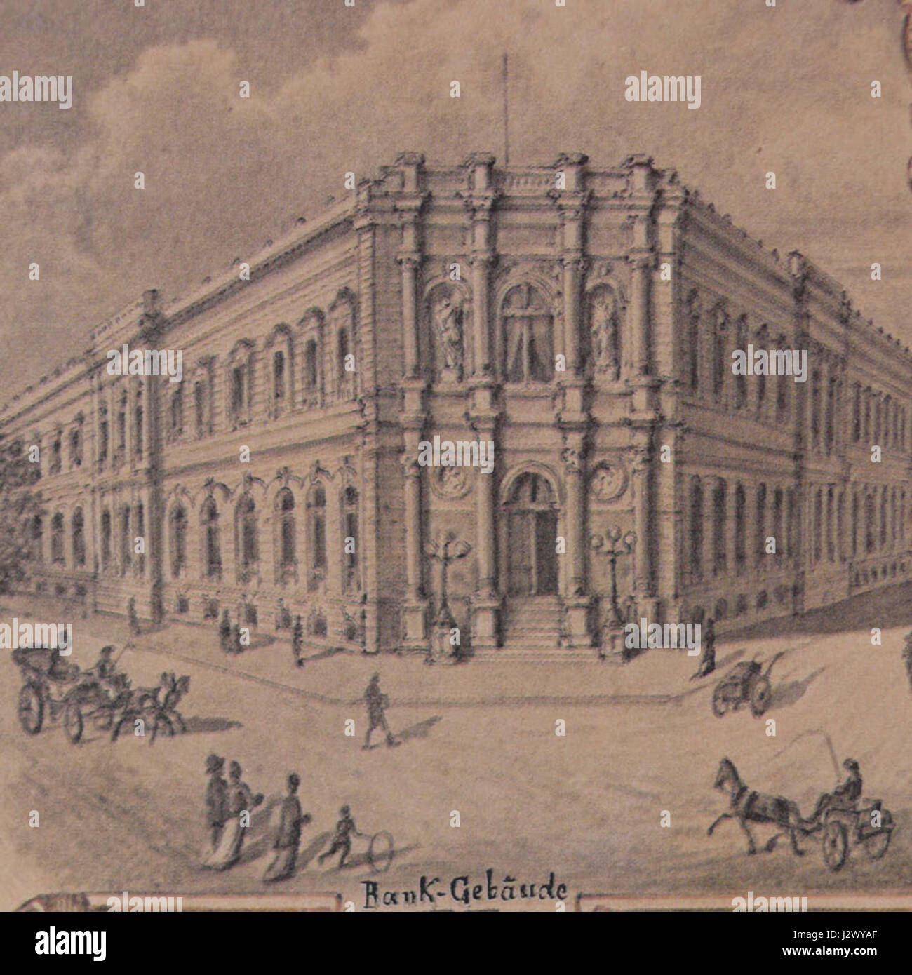 Um 1883 Gebude Banque Banque D'Images