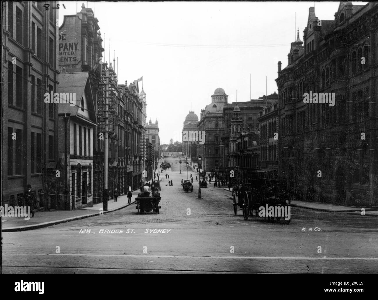 Bridge Street, Sydney à partir de la collection du Musée Powerhouse Banque D'Images