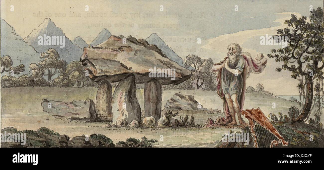 Bachwen Cromlech à bard Banque D'Images