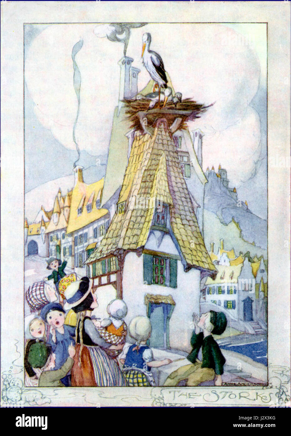 Anne Anderson était une illustratrice de renom, surtout connue pour ses contributions à la littérature pour enfants et ses œuvres d'art distinctives. Ses illustrations ont donné vie à des contes classiques avec beaucoup de détails et de charme, représentant souvent des scènes d'histoires et de livres populaires. Banque D'Images