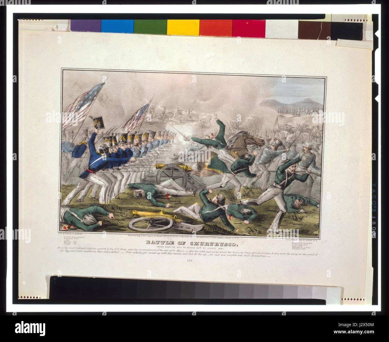 La bataille de Churubusco est un conflit important pendant la guerre américano-mexicaine, livrée en 1847. Il s'est produit près de Mexico et faisait partie de la campagne plus large pour le contrôle de la ville. La bataille fut un moment clé de la guerre. Banque D'Images