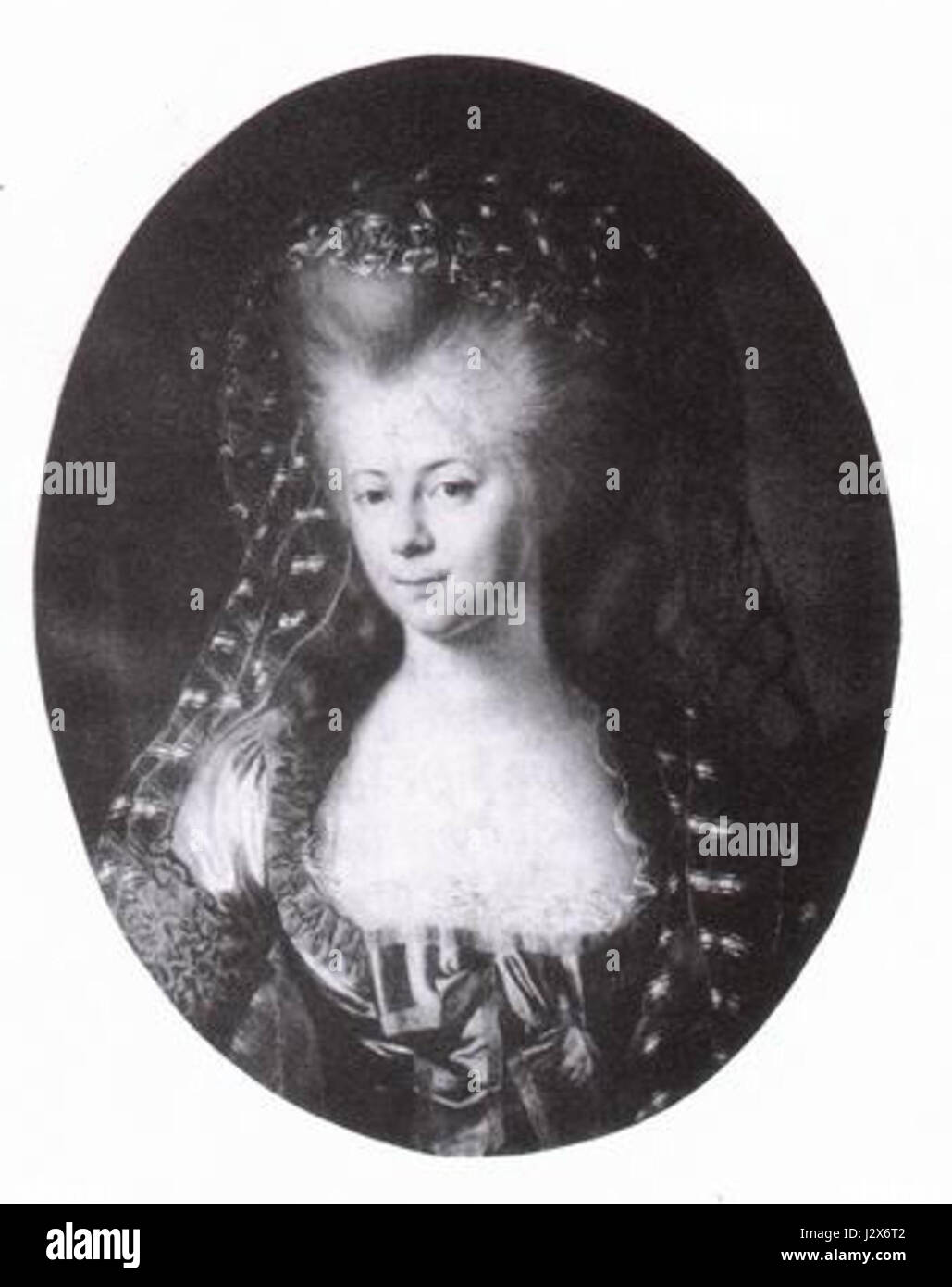 Bedřiška Württemberská (1736-1798) était une princesse Hohenzollern et l'épouse du duc Frédéric II Eugène de Württemberg. Née à Schwedt, elle était la fille du margrave Frédéric-Guillaume de Brandebourg-Schwedt et de la princesse Sophie Dorothée de Prusse. Ils eurent plusieurs enfants, dont Friedrich Ier de Württemberg. Bedřiška était connue pour son esprit et son charme, soutenant le rationalisme pendant son temps. Banque D'Images