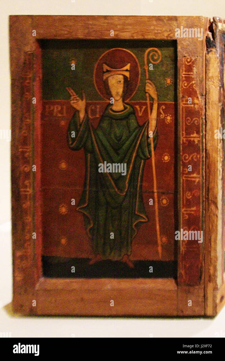 Cette œuvre, intitulée 'autel Tavernoles MNAC-015786CJT 0002', est conservée au Musée National d'Art de Catalogne (MNAC). C'est un exemple d'art religieux, représentant peut-être une scène d'autel, mettant en valeur l'iconographie religieuse et les styles d'art médiéval. Banque D'Images
