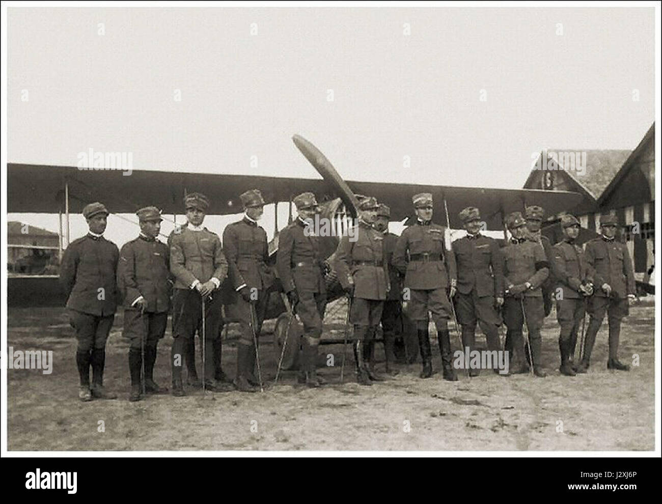 91e Escadron de chasse italien pilotes de la Première Guerre mondiale Banque D'Images