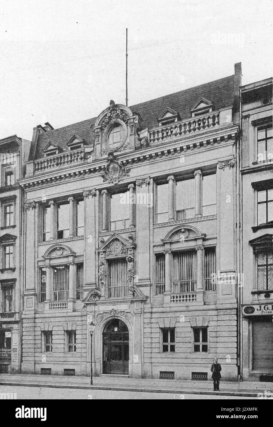 L'architecture de l'académie de Berlin 1895, la façade du Club Jaegerstrasse KAYSER ET VON GROSZHEIM Berlin Architectes Banque D'Images